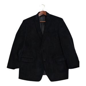 Calvin Klein Velvet Classic Gray Black Sport Coat 46R